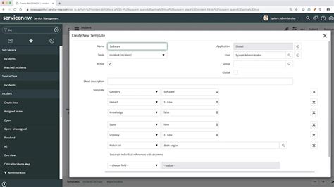 Servicenow Create Form Template